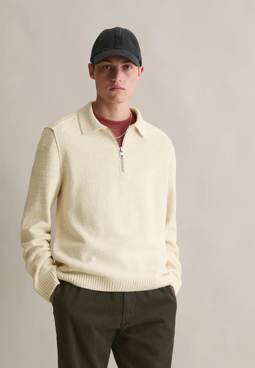 BOUCLÉ STRICK  - Strickpullover - white blush