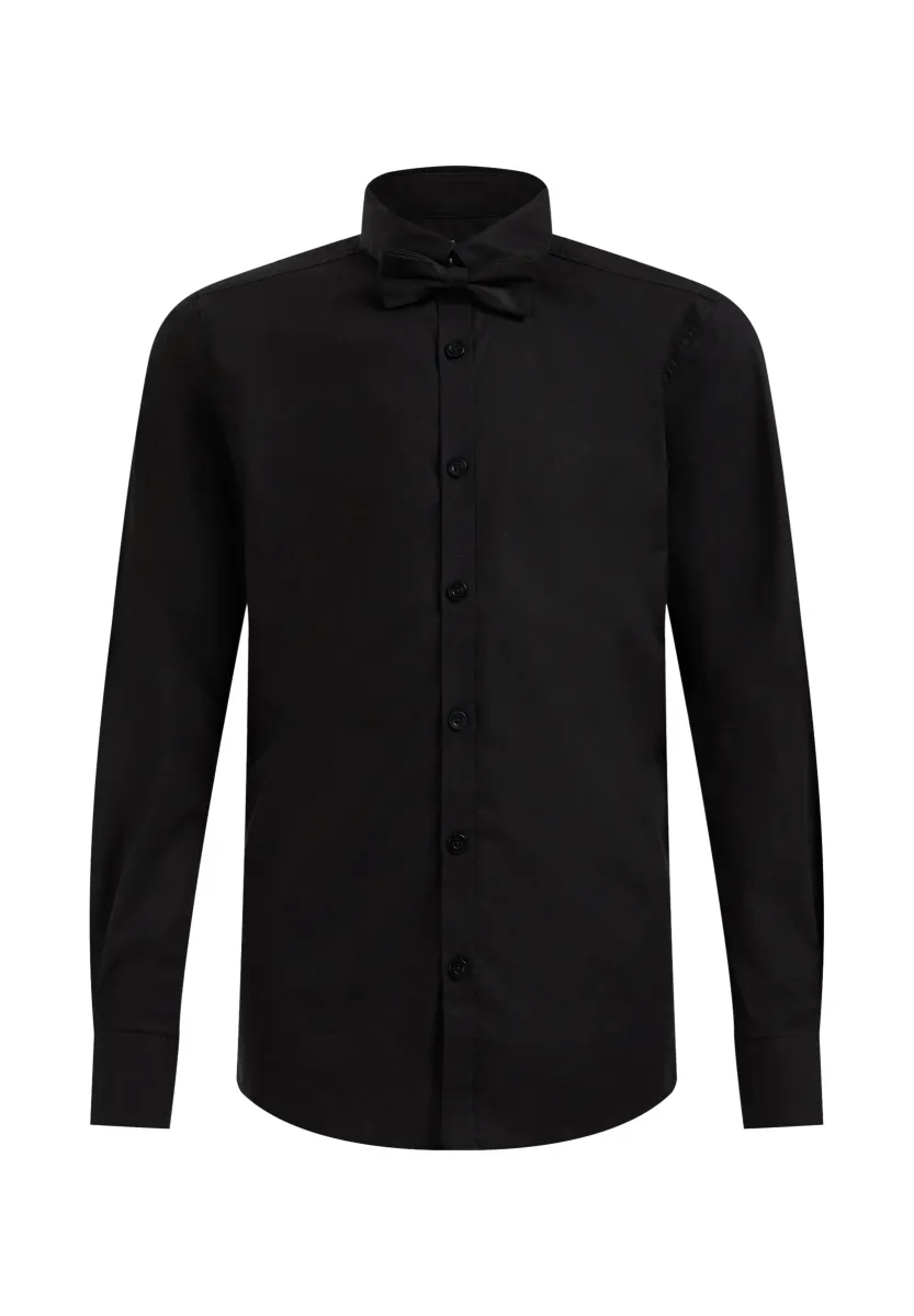 BOW TIE - Hemd - black