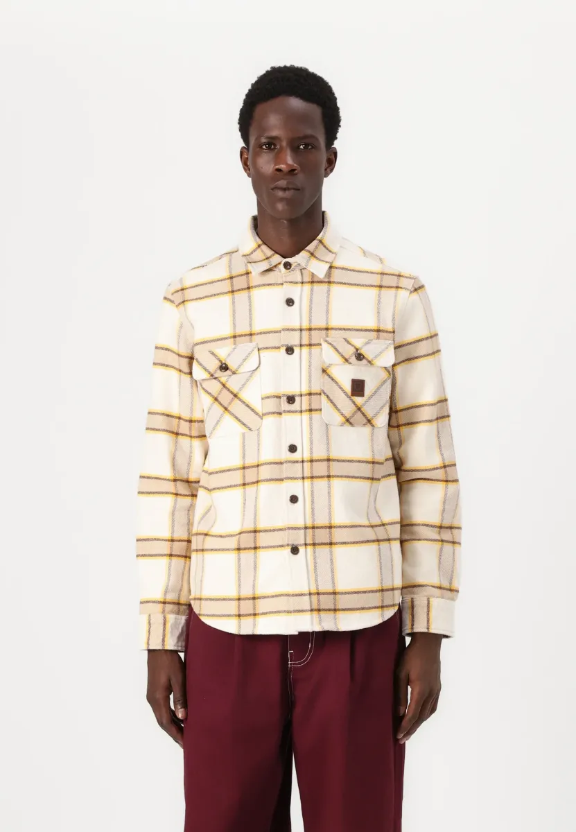 BOWERY  - Hemd - white cap/pinecone brown/saffron