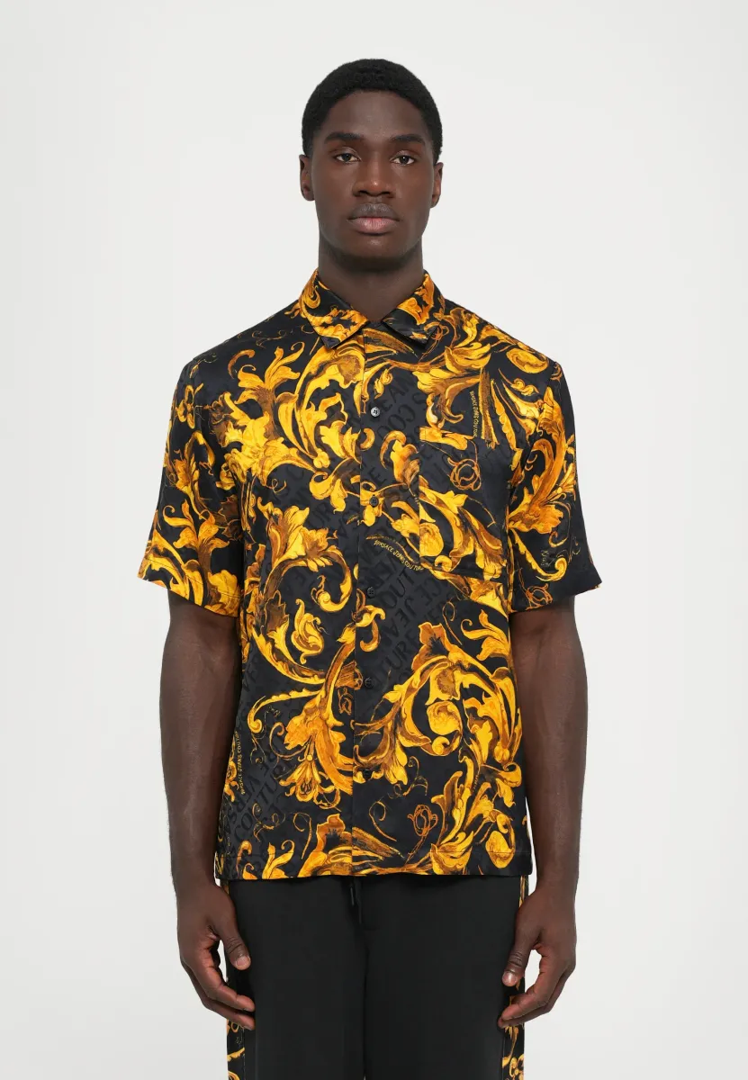 BOWLING ALL OVER - Hemd - black/gold