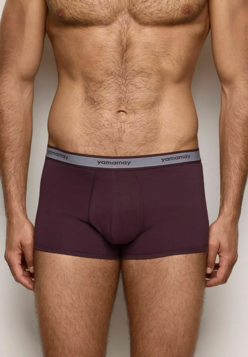 Boxer Briefs - burgundy plain