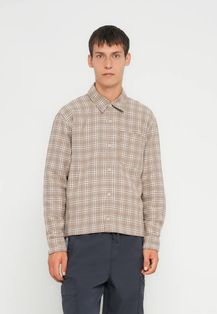 BOXY CROP - Hemd - brown