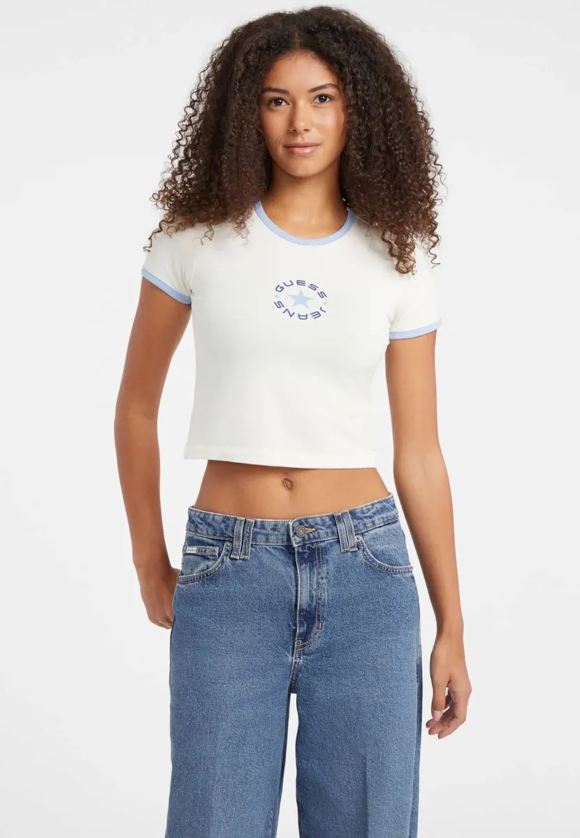 BOXY FIT - T-Shirt print - creme