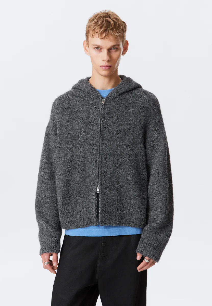 BOXY - Strickjacke - grey melange