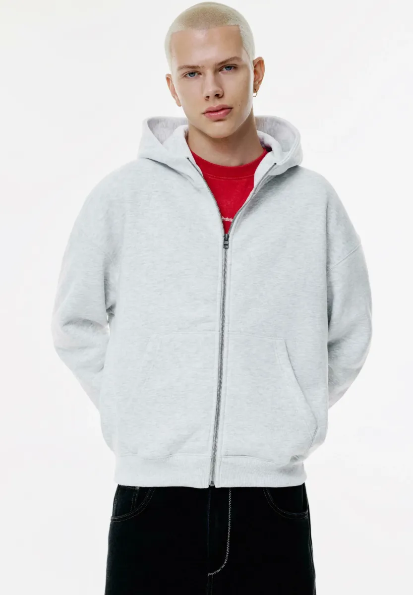 BOXY - Sweatjacke - light grey