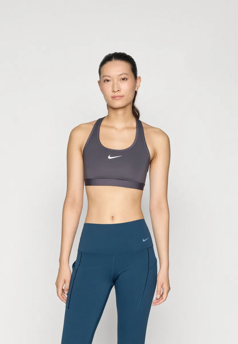 BRA - Sport-BH mit mittlerer Stützkraft - thunder grey/white