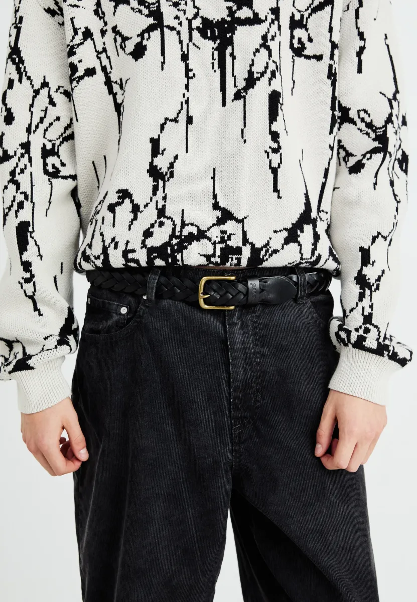BRAID BELT UNISEX - Gürtel - regular black