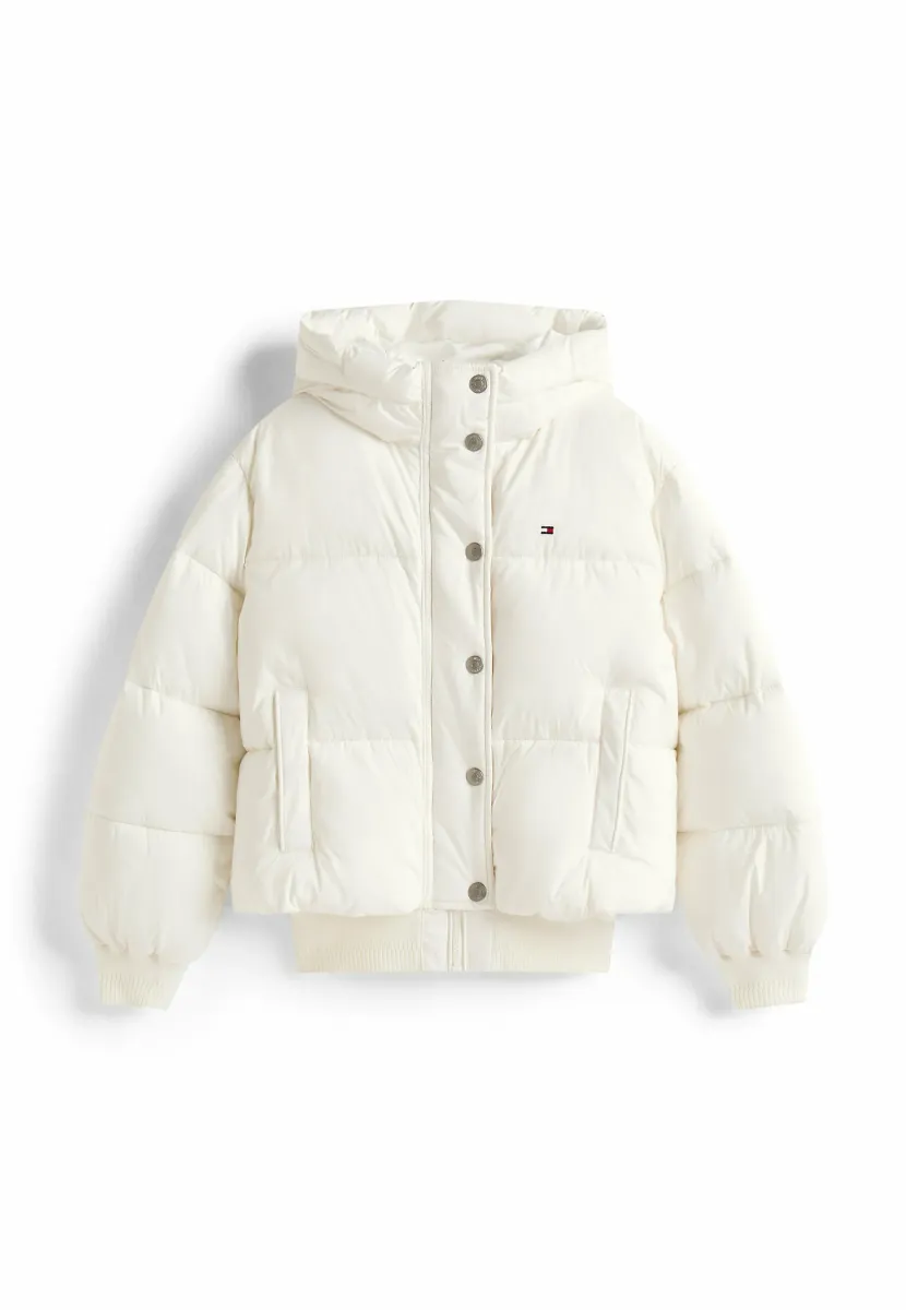 BRANDED PUFFER JACKET - Winterjacke - ivory silk