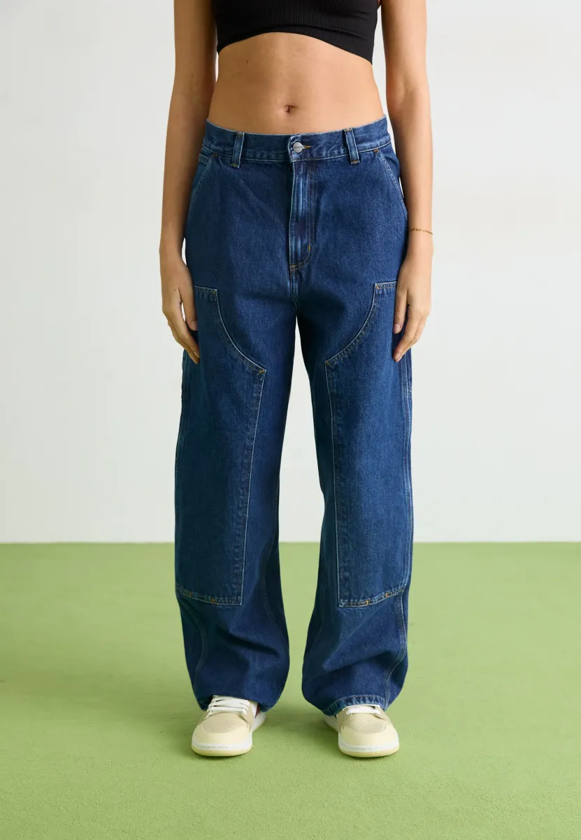 BRANDON DOUBLE KNEE PANT  - Jeans Relaxed Fit - blue stone washed