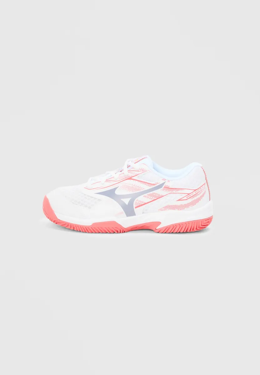 BREAK SHOT 5 UNISEX - Multicourt Tennisschuh - white/blue granite/calypso coral