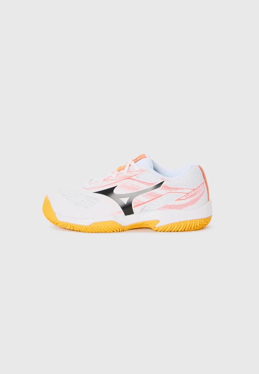 BREAK SHOT 5 UNISEX - Multicourt Tennisschuh - white/calypso coral/citrus