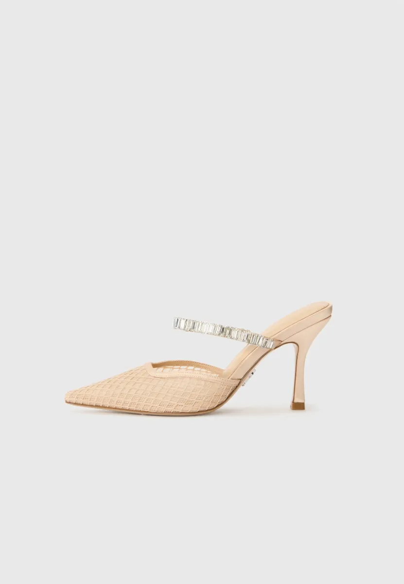 BRECKI - Pantolette hoch - beige