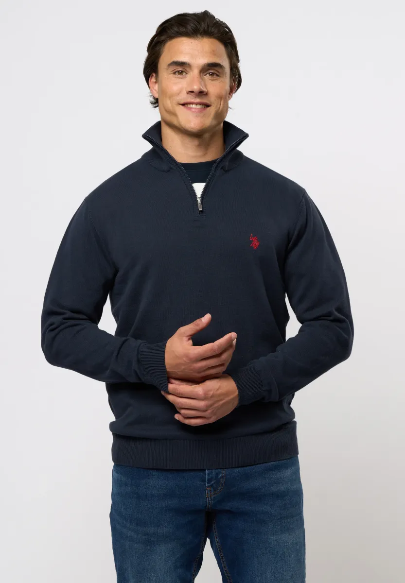 BRISON HALF ZIP - Strickpullover - dark sapphire