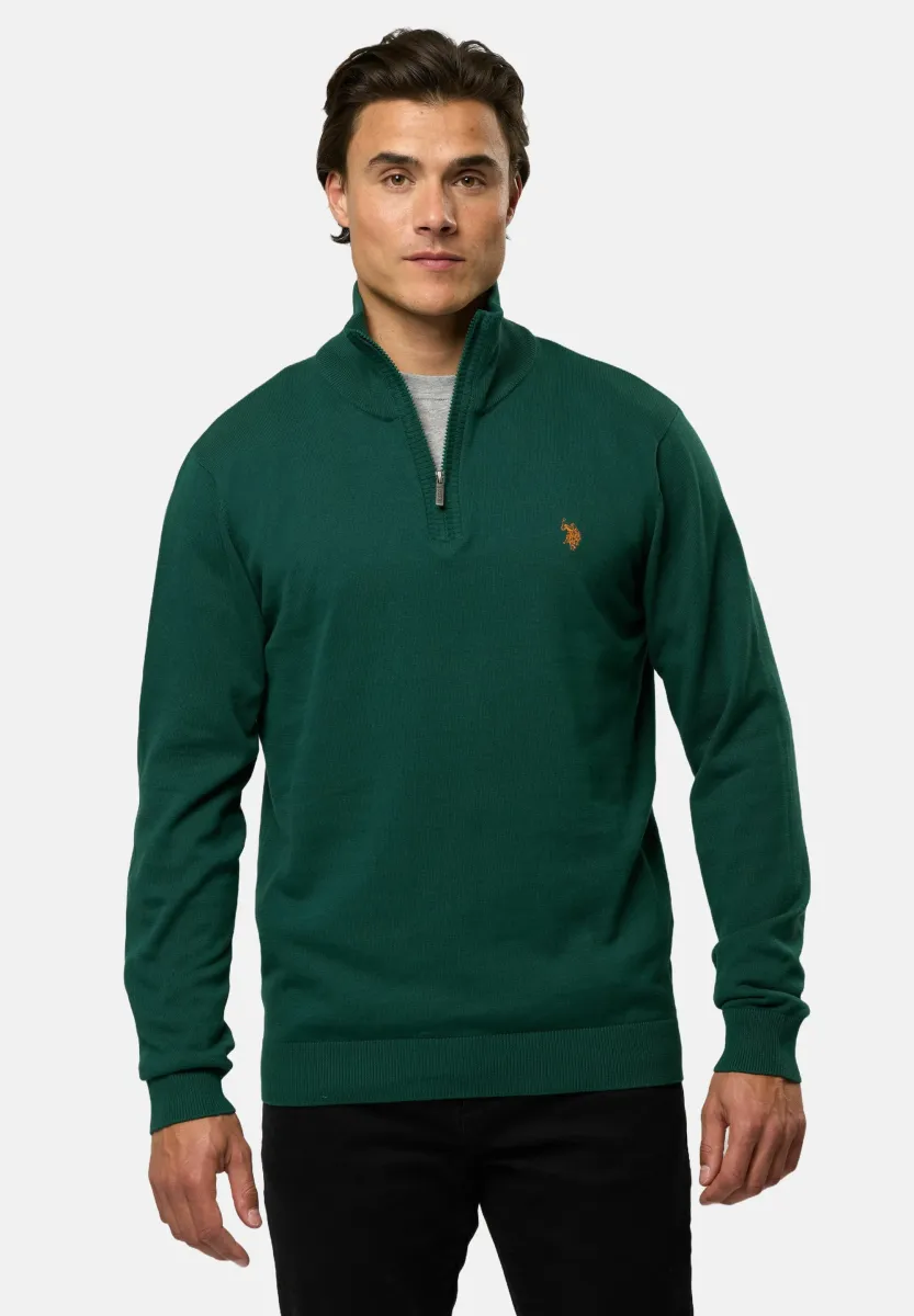 BRISON HALF ZIP - Strickpullover - rain forest