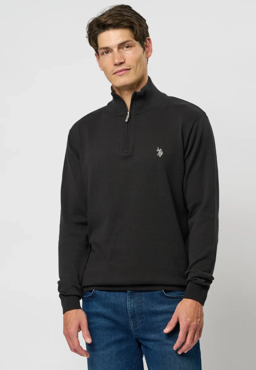 BRISON HALF ZIP - Strickpullover - tap shoe