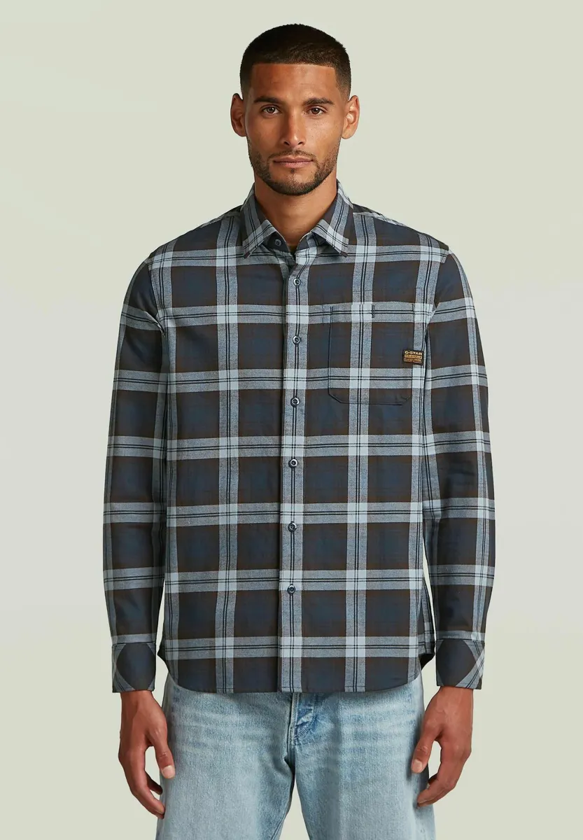 BRISTUM 2.0 SLIM - Hemd - ash blue toby check