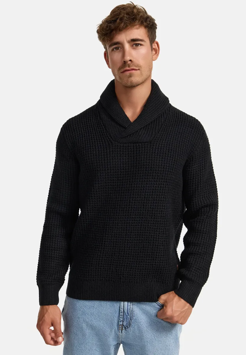 BROCKLY - Strickpullover - black