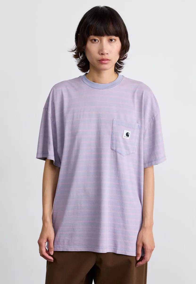 BRODINA - T-Shirt print - hortensia indigo overdyed