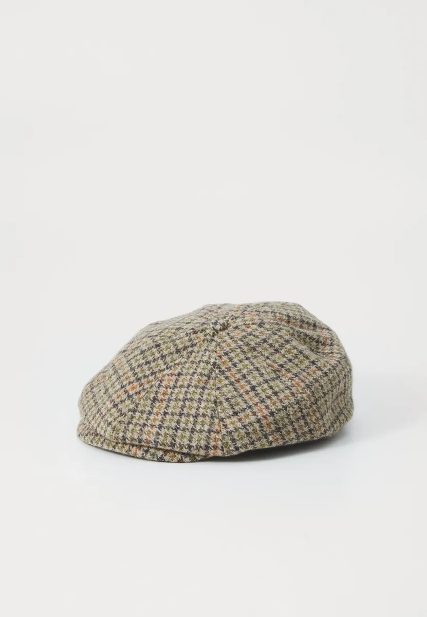 BROOD SNAP UNISEX - Hut - oatmeal/charcoal houndstooth