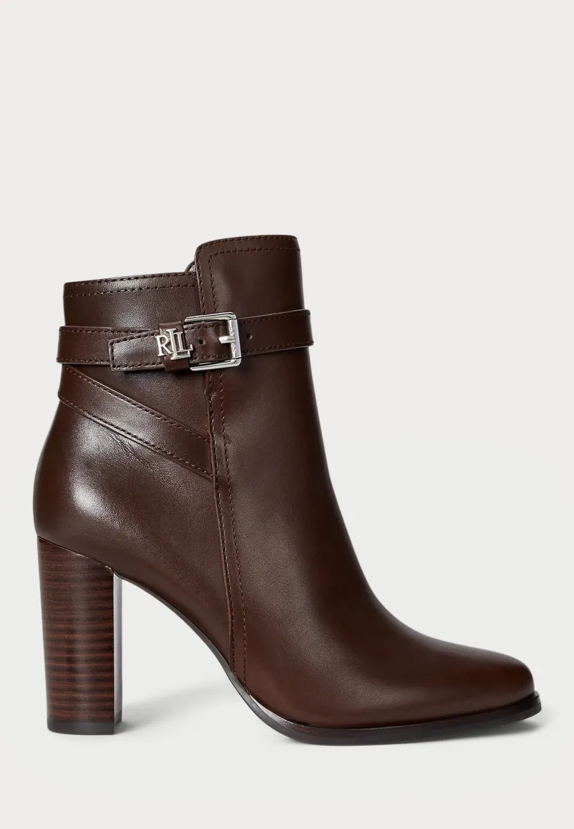 BROOKE II CALFSKIN BOOTIE HEEL - High Heel Stiefelette - dark hickory