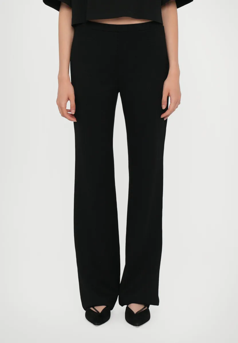 BROOKE STRAIGHT PANTS - Stoffhose - black