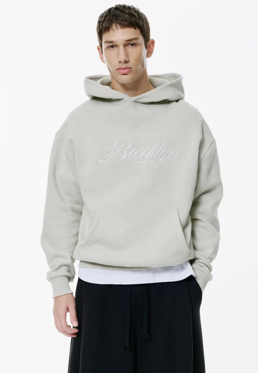 BROOKLYN - Kapuzenpullover - light grey