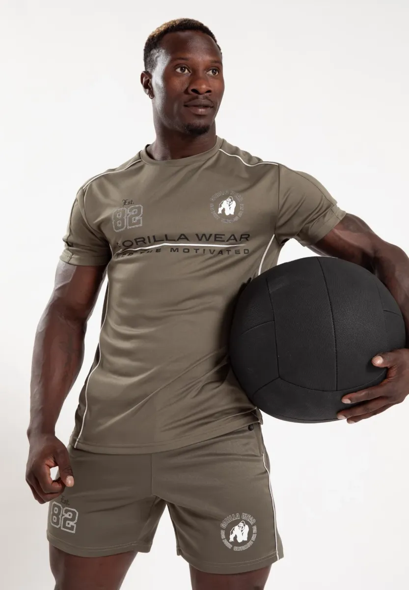 BROXTON - Sport T-Shirt - army green