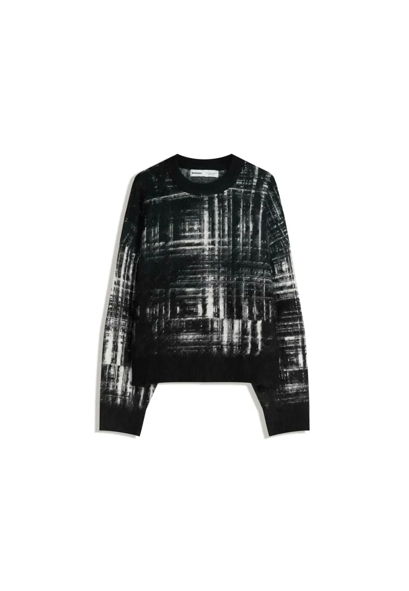BRUSH PRINT  - Sweatshirt - black
