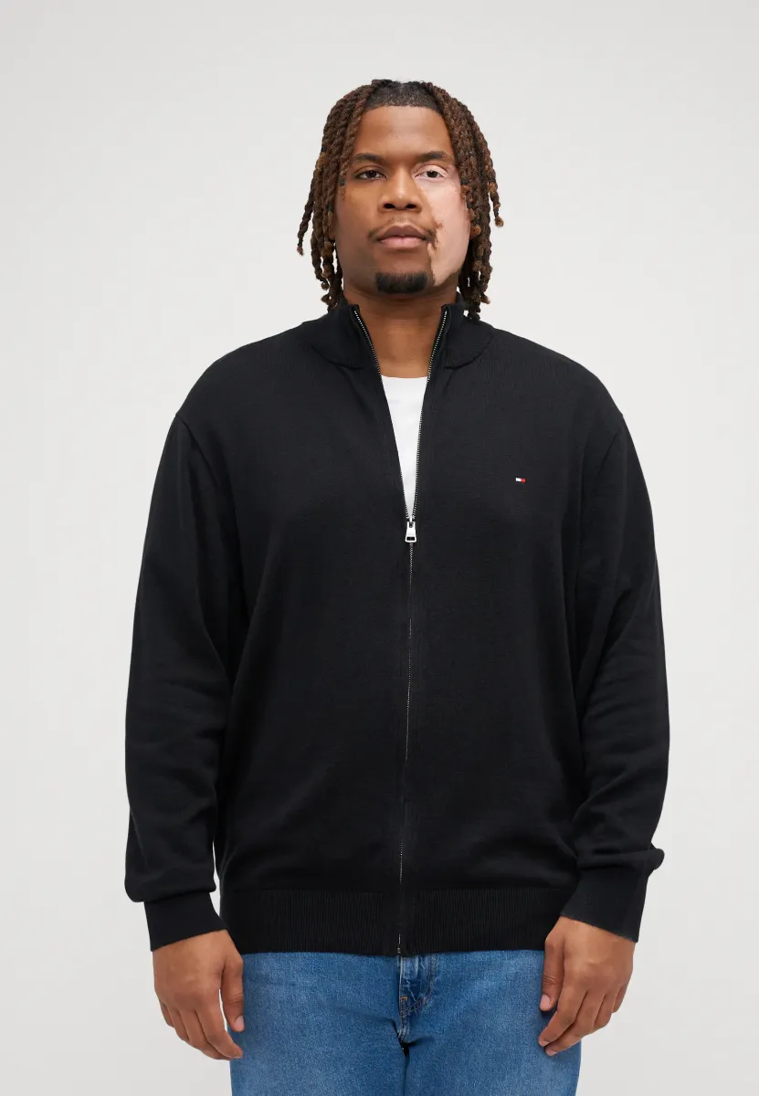 BT-PIMA ORG CTN CASHMERE ZTHRU-B - Strickjacke - black