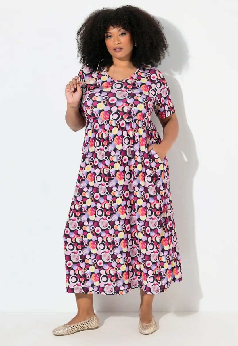 BUBBLE MATTE SHORT SLEEVE V-NECK - Jerseykleid - black