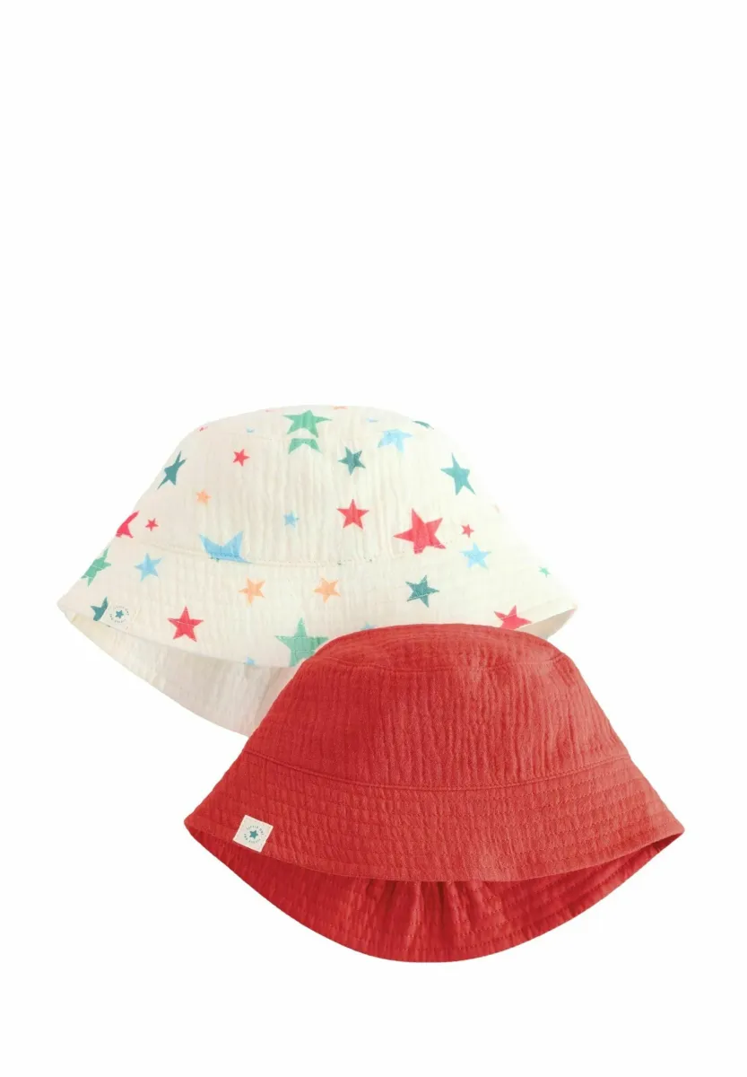 BUCKET 2 PACK - Hut - red and star print