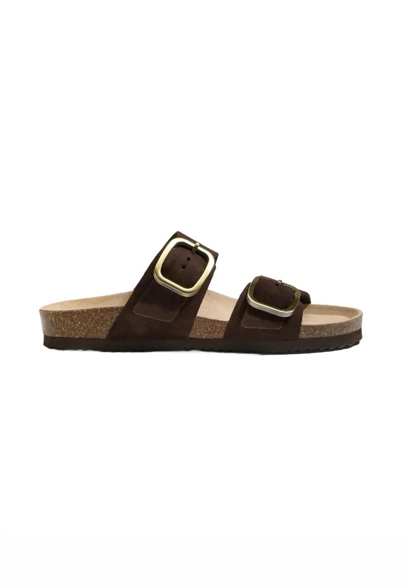 BUCKLE - Pantolette flach - brown