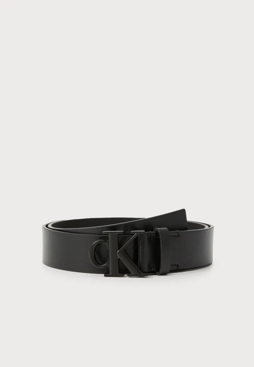 BUCKLE TUMBLED - Gürtel - black/matte black