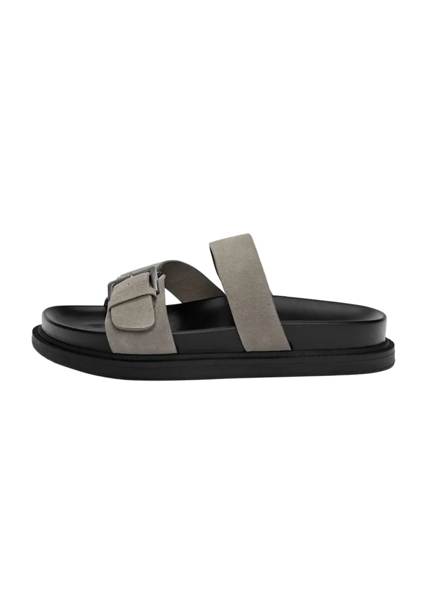 BUCKLED - Pantolette flach - grey