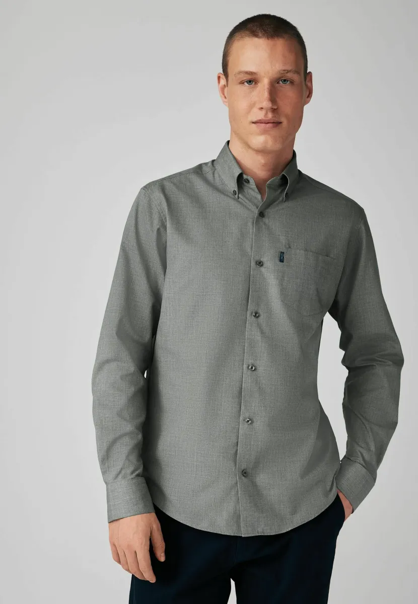 BUTTON DOWN OXFORD FIT - REGULAR FIT - Hemd - grey marl