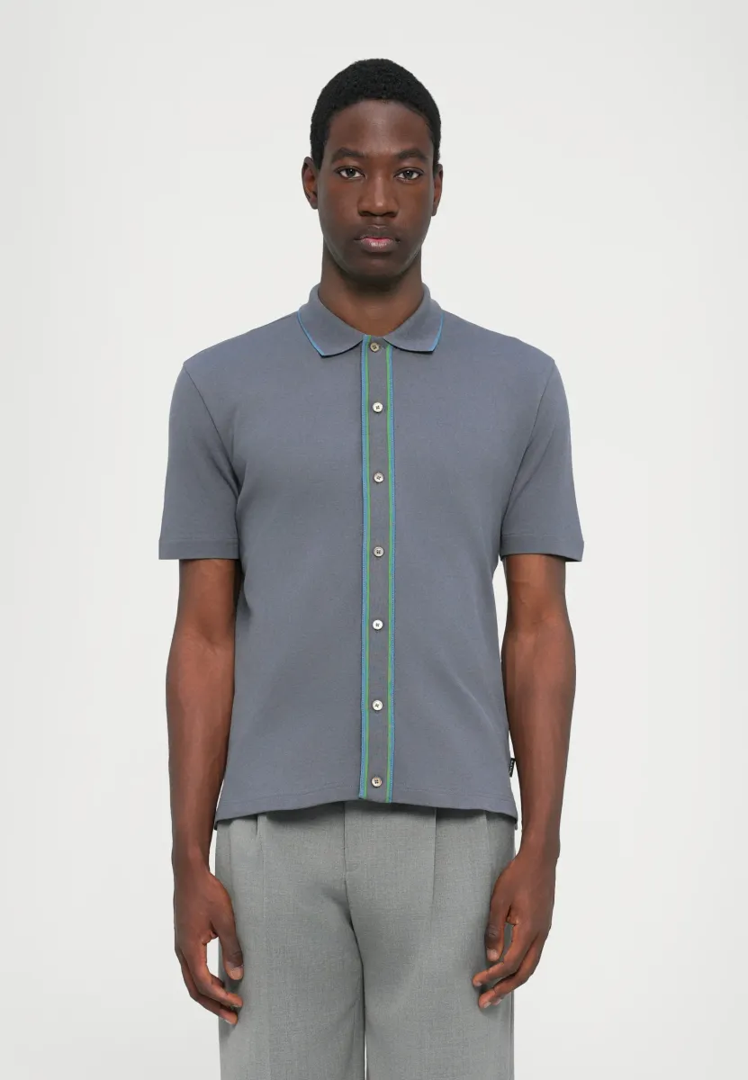 BUTTON FRONT - Hemd - dark grey