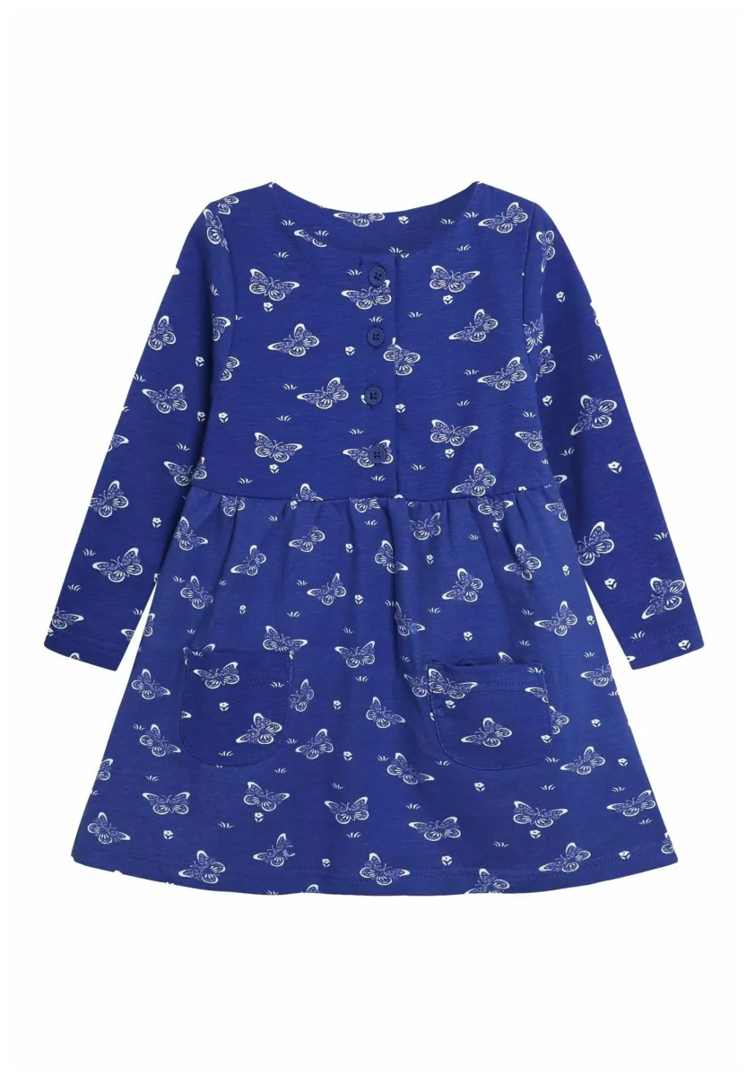 BUTTON FRONT - REGULAR FIT - Jerseykleid - blue