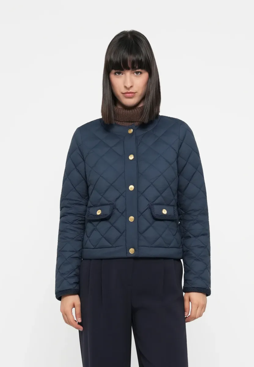 BUTTON QUILTED LADY JACKET - Übergangsjacke - dark night navy