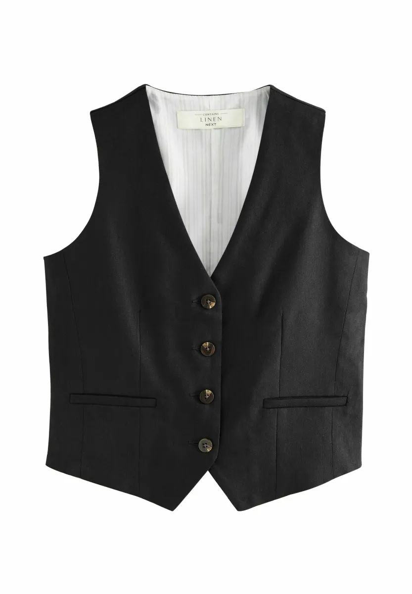 BUTTON THROUGH - Weste - black