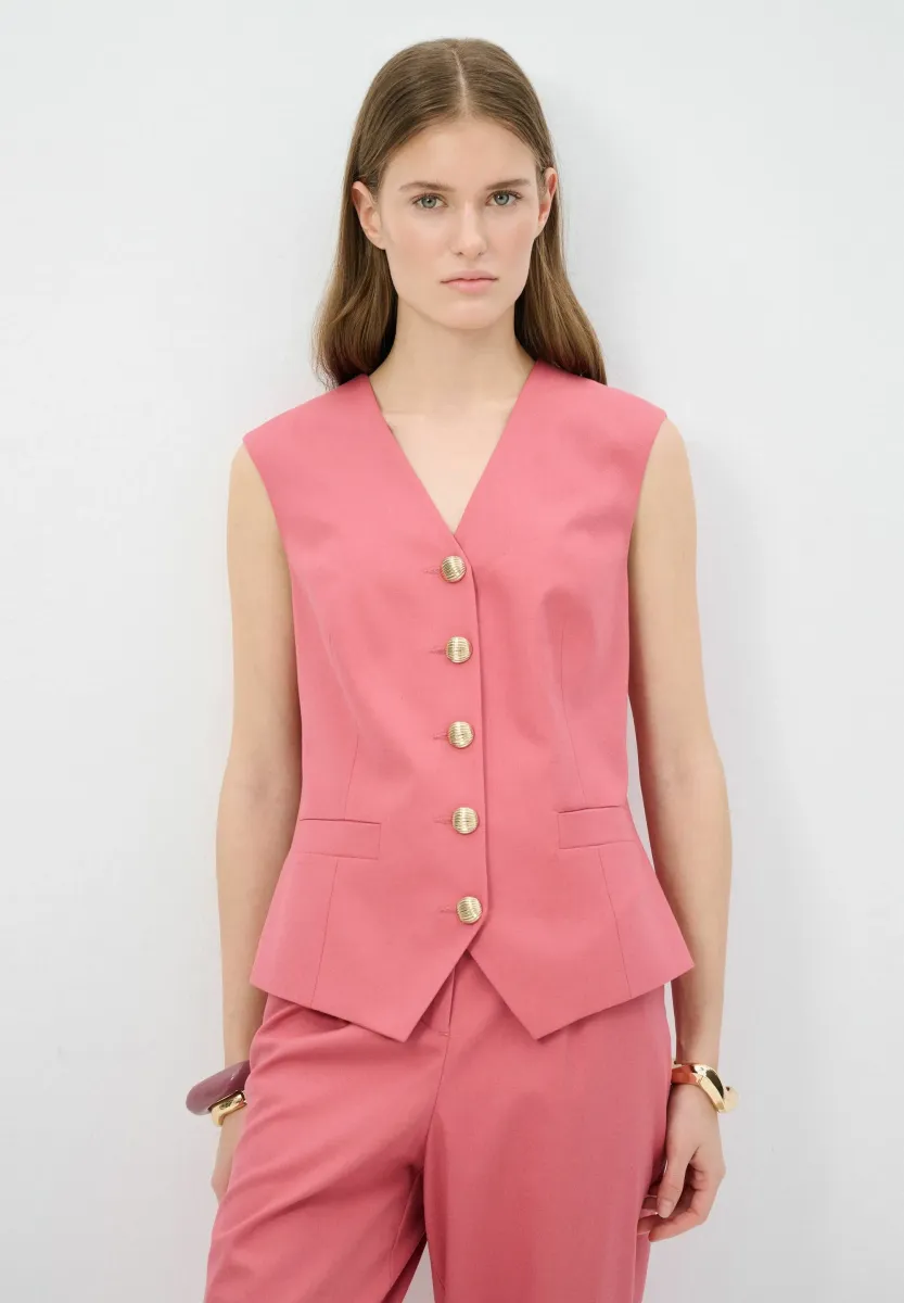 BUTTONED - Weste - pink