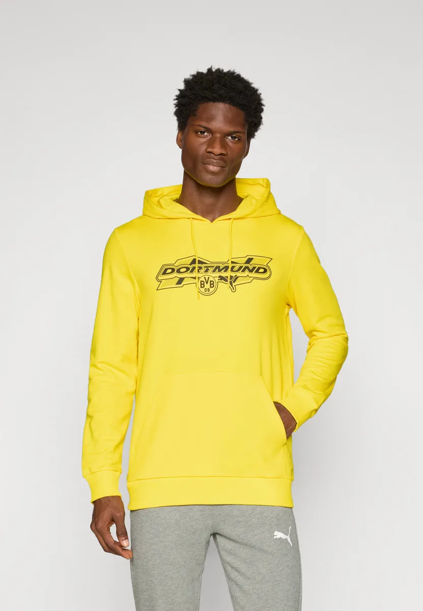 BVB FTBLCULTURE HOODIE - Kapuzenpullover - faster yellow/black