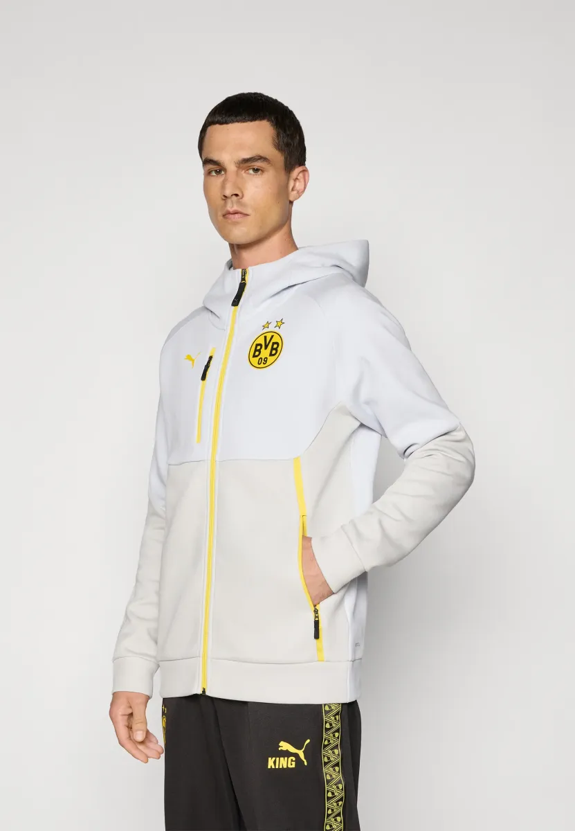 BVB PUMATECH HOODIE - Vereinsmannschaften - silver-coloured mist/faster yellow