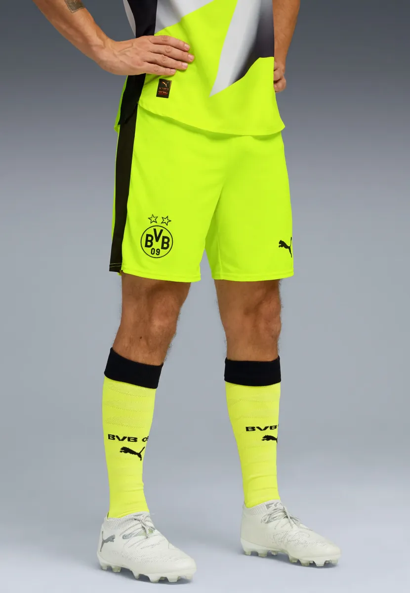 BVB REPLICA W/BLOCKING - Kurze Sporthose - yellow alert black