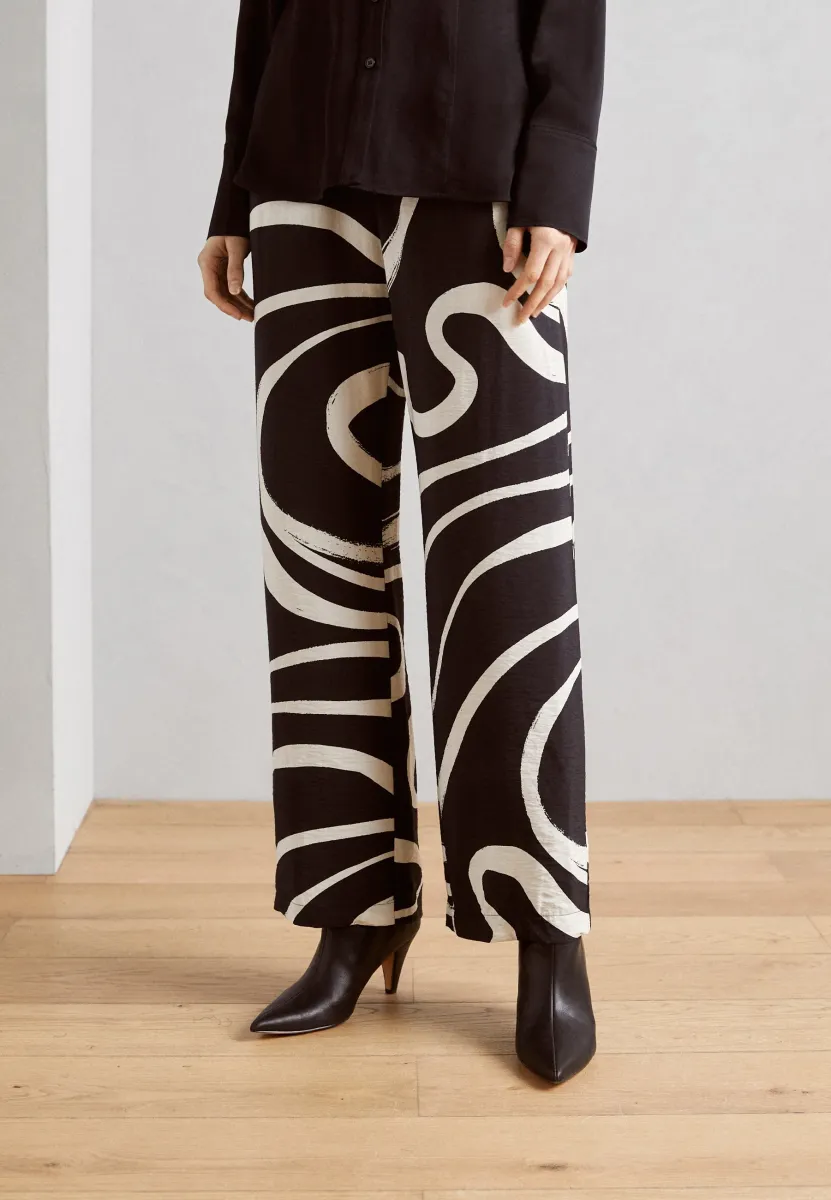 BYIbine - Stoffhose - black mix