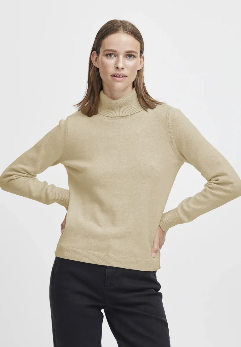 BYMANINA ROLLNECK - Strickpullover - cement melange
