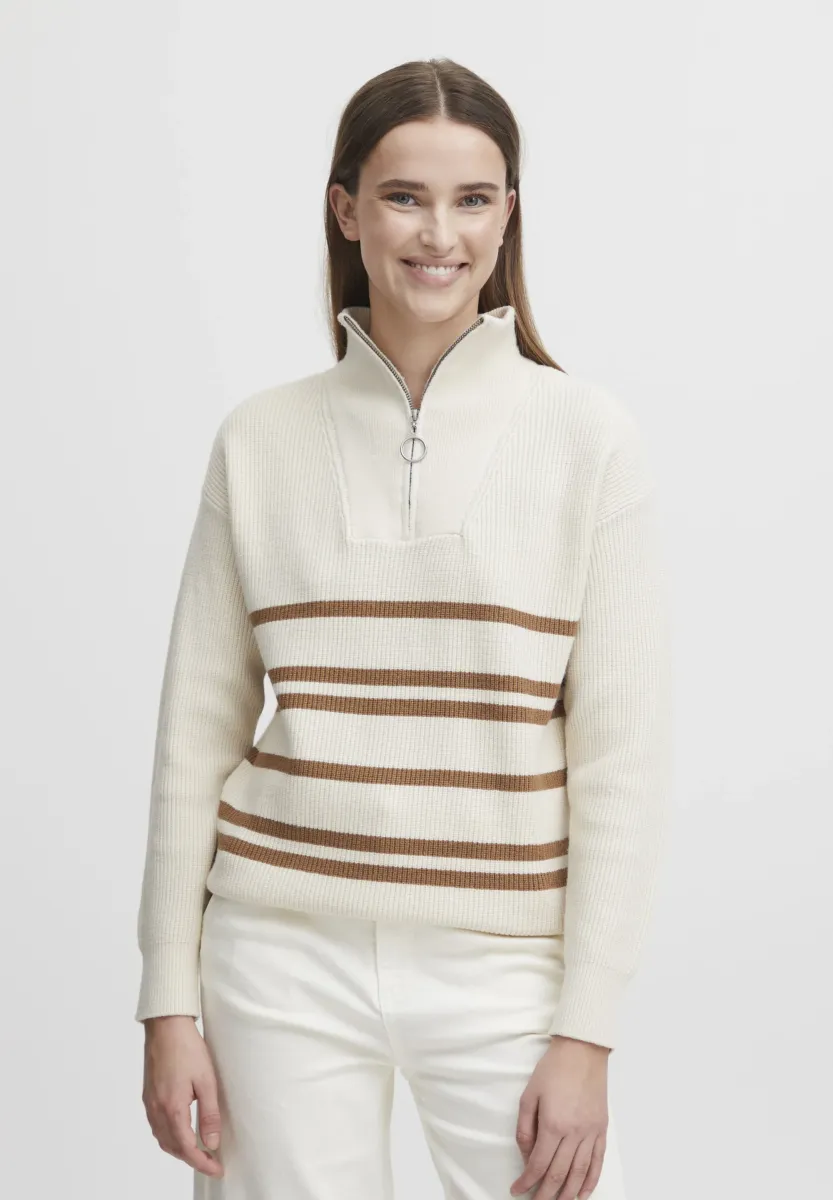 BYMILO - Strickpullover - toasted coconut mix