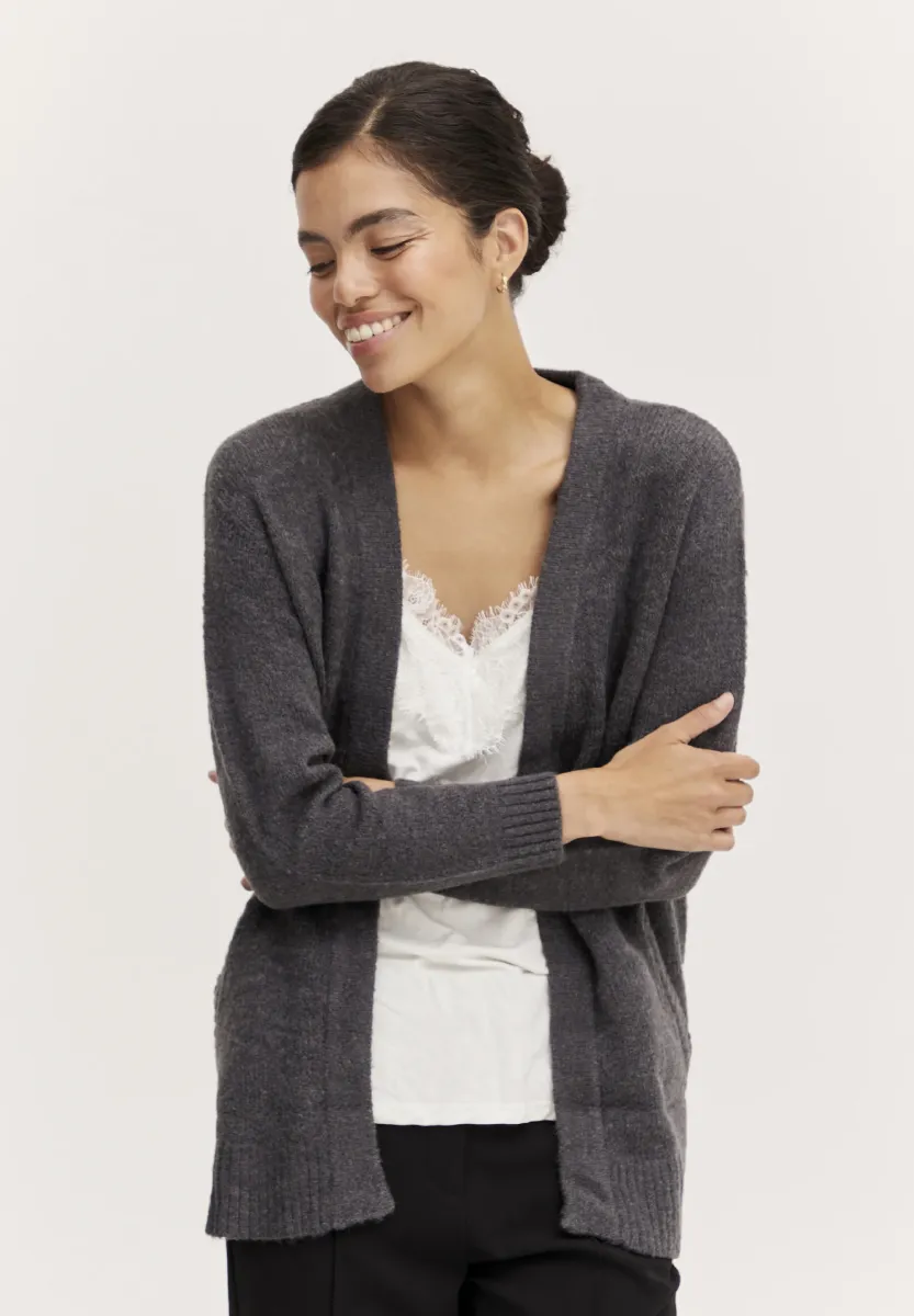 BYMirelle - Strickjacke - blackened pearl melange