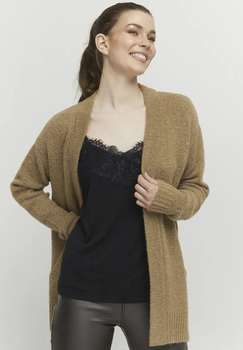 BYMirelle - Strickjacke - tannin melange