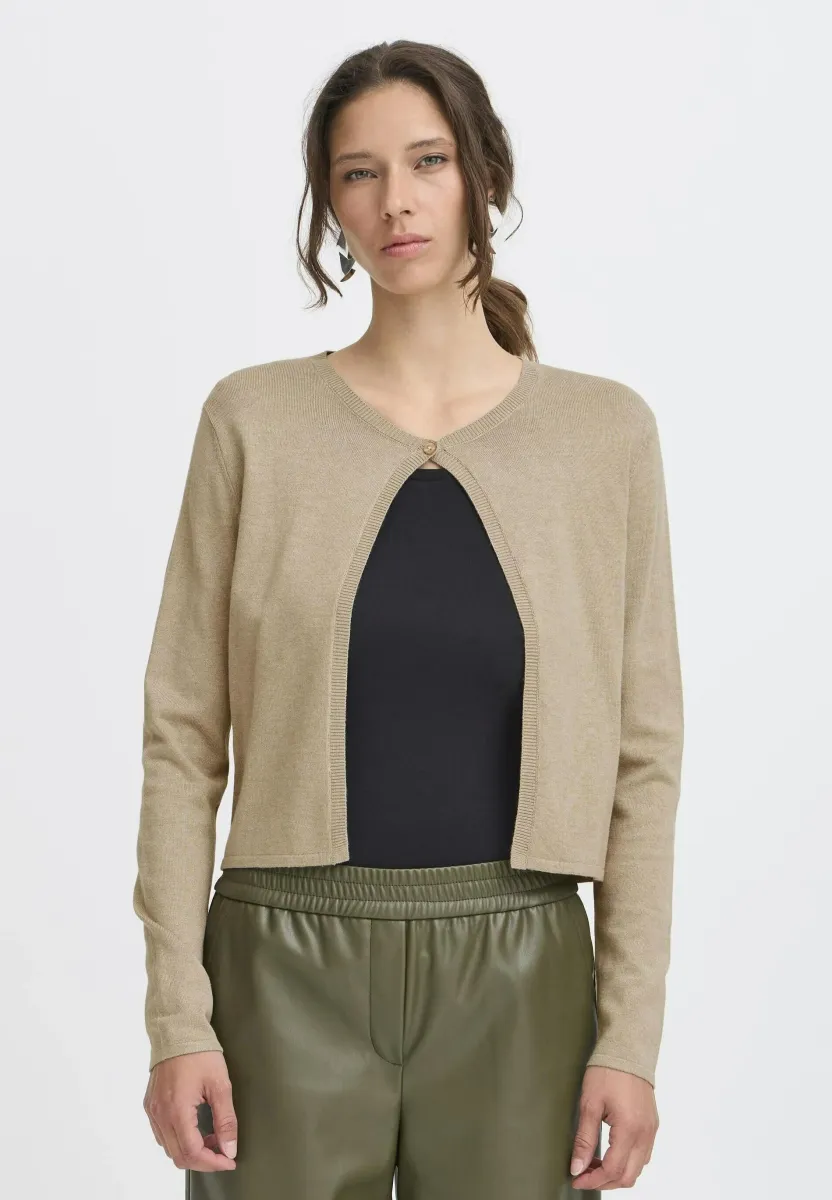 BYMMORLA  BOLERO - - Strickjacke - humus melange