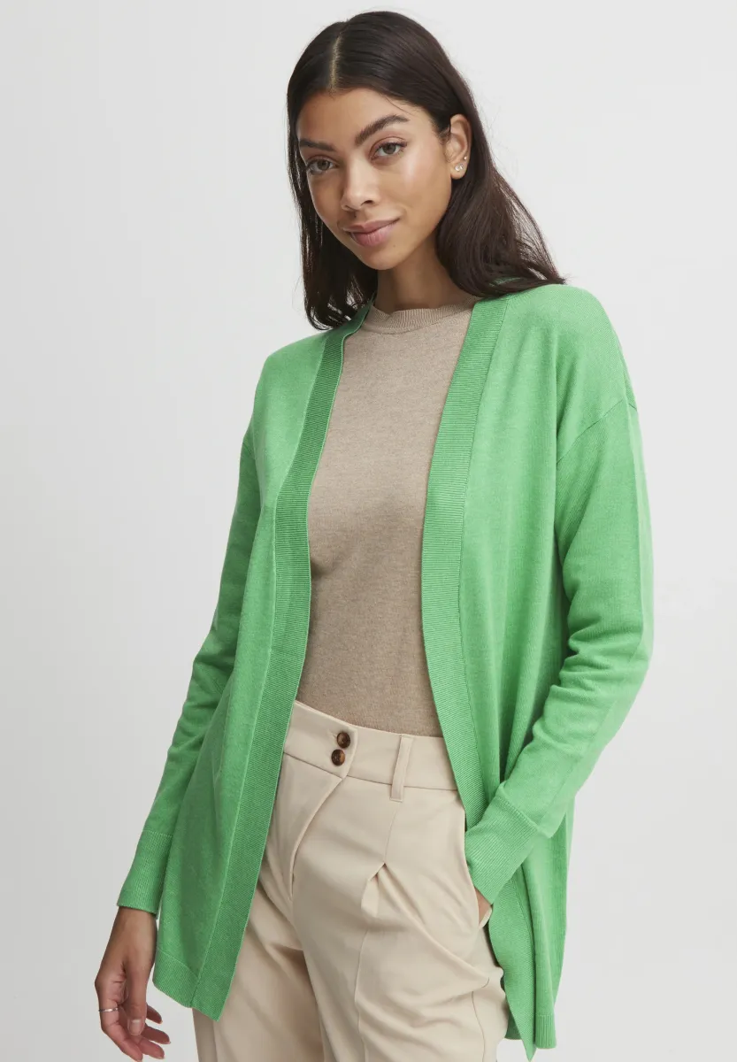 BYMMPIMBAH LONG CARDIGAN - - Strickjacke - ming green melange